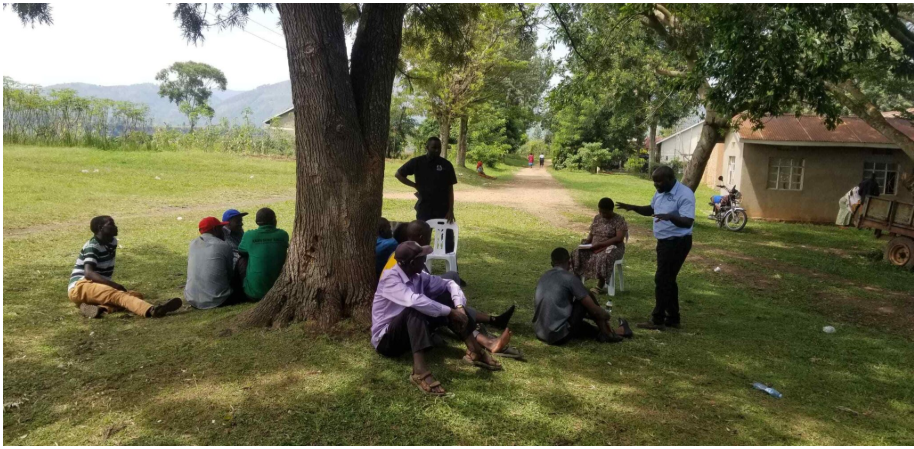FHRI Paralegals Conducting a Pre-Evaluation Session with Local Council Officials in Katerera, Rubirizi District